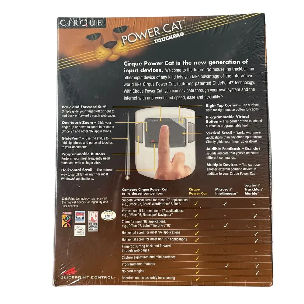 Cirque Power Cat Touchpad PC Model GDB450 Glidepoint Old Stock Box Damaged READ